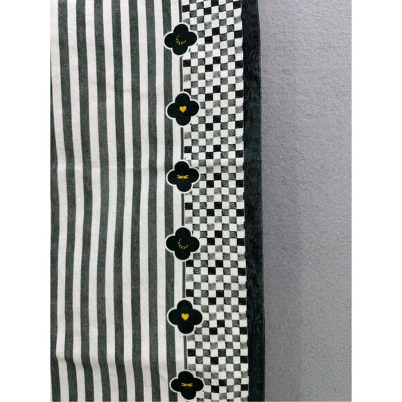 Striped Black and White Kitchen Towel - Picture 5 of 12